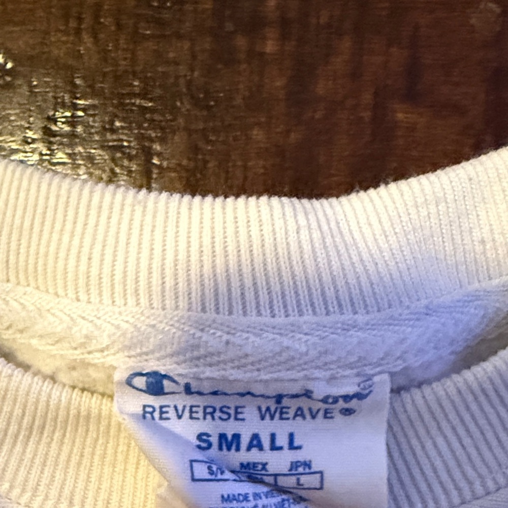 Champion Striped Multicolor Cropped Sweatshirt Small - Picture 5 of 5